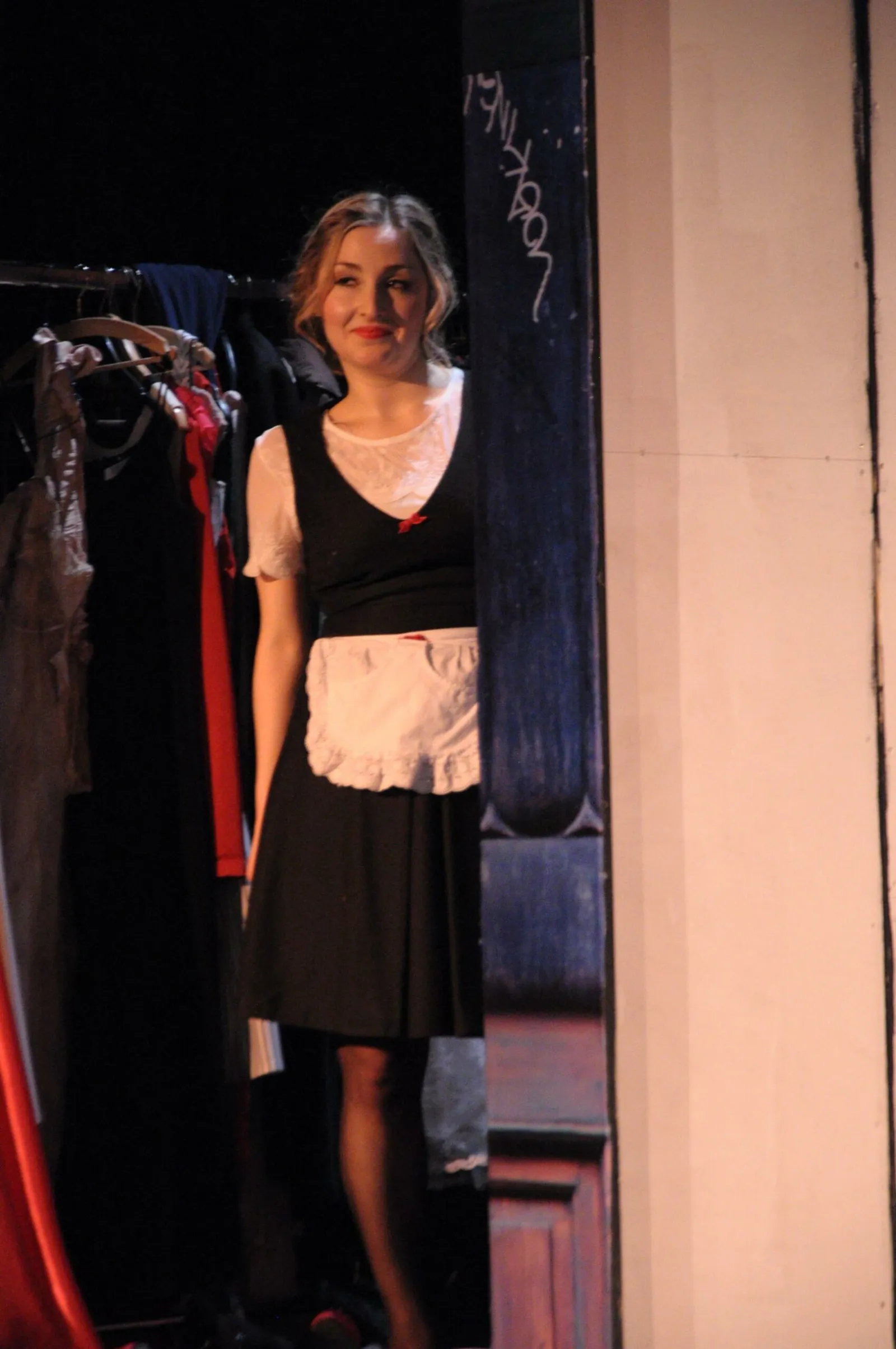 Backstage costume fitting